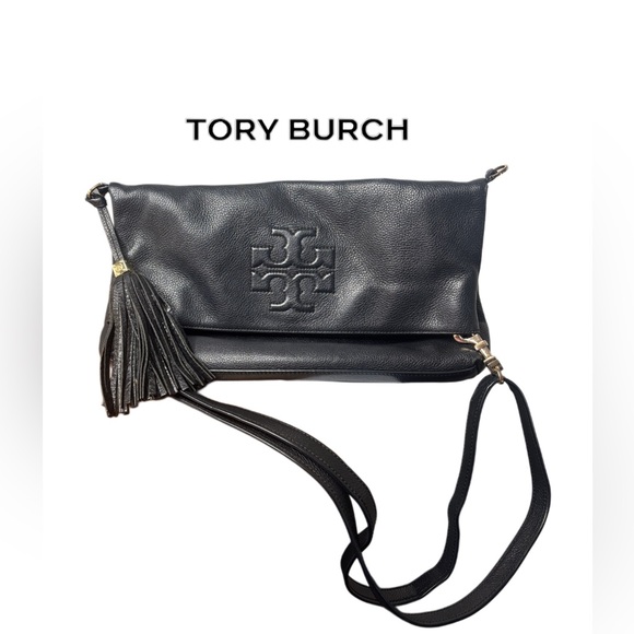 Tory Burch Handbags - TORY BURCH THEA FOLD-OVER BAG PEBBLED LEATHER w/DUSTBAG! EUC